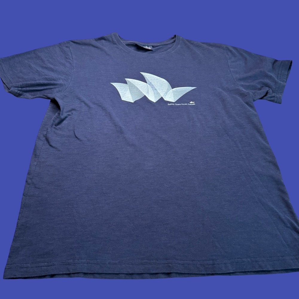 Sydney Opera House Australia T Shirt 2XL Blue Architecture Travel Souvenir
